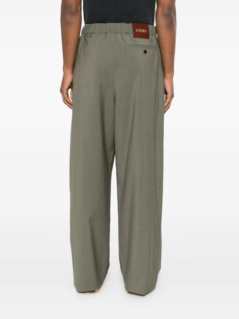 LOEWE Plooibroek met trekkoord Groen