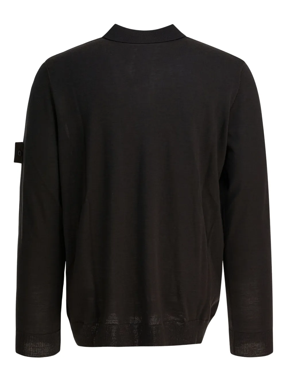 Stone Island Poloshirt met logo-badge - Zwart
