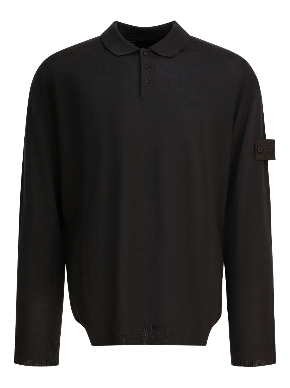 Stone Island Poloshirt mit Logo-Patch | Schwarz | Image 1