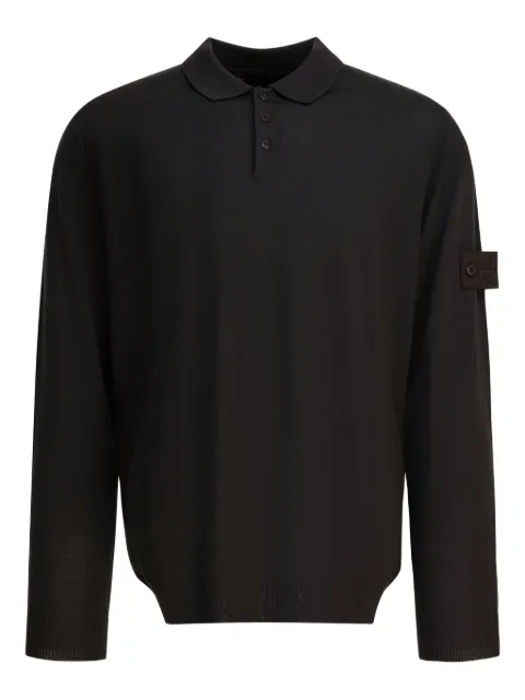 Stone Island logo-badge polo shirt
