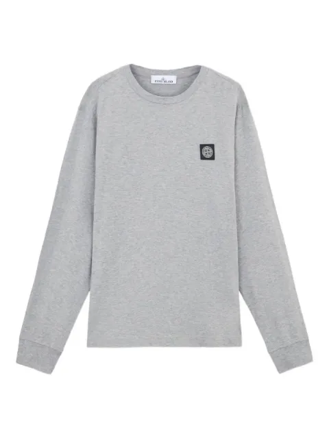 Stone Island logo-patch long-sleeves T-shirt