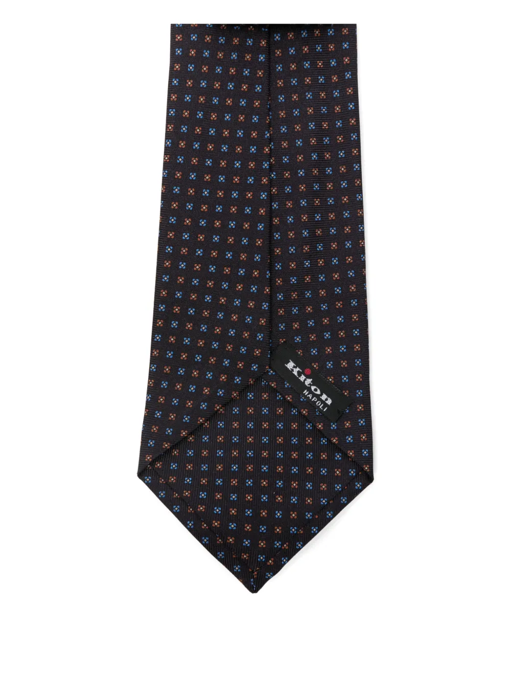 Kiton patterned silk tie Bruin