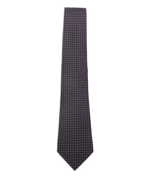 Kiton patterned silk tie