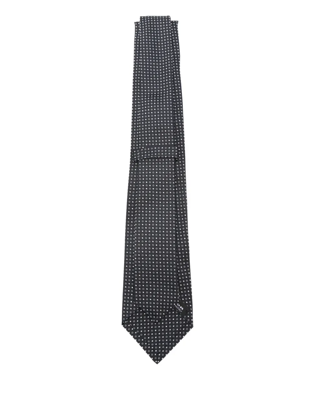 Kiton polka-dot silk tie - Blauw
