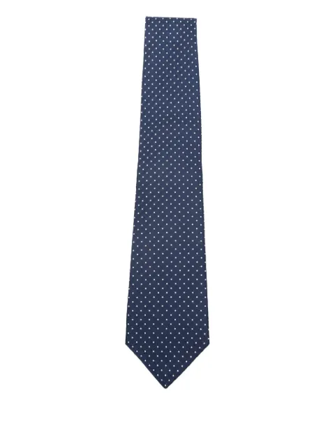 Kiton polka-dot silk tie