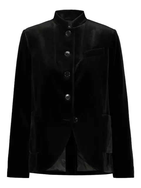 DRHOPE button-front velvet jacket