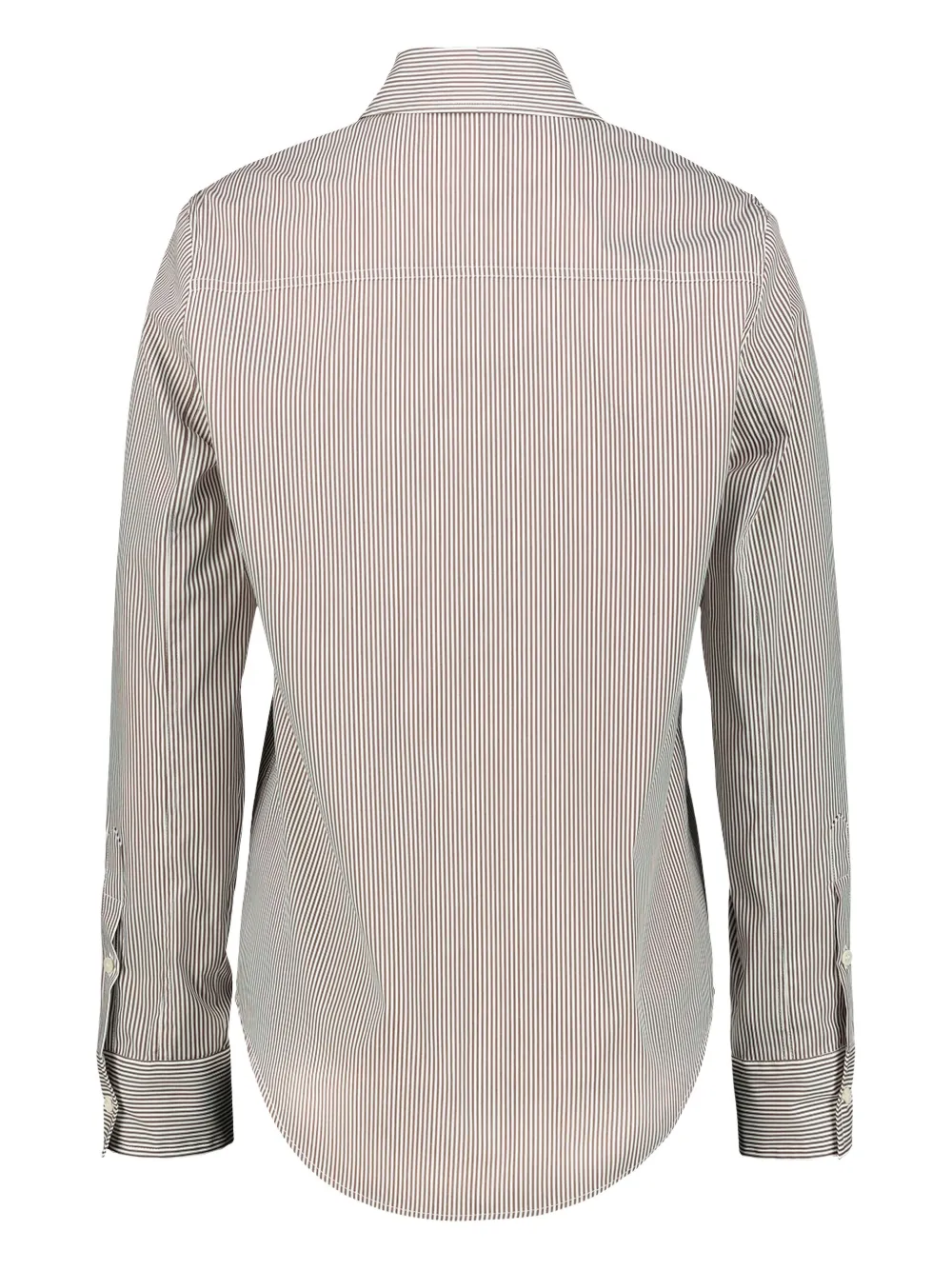 DRHOPE ruffled striped shirt - Beige