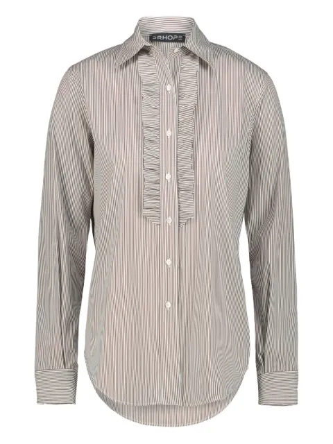 DRHOPE ruffled striped shirt