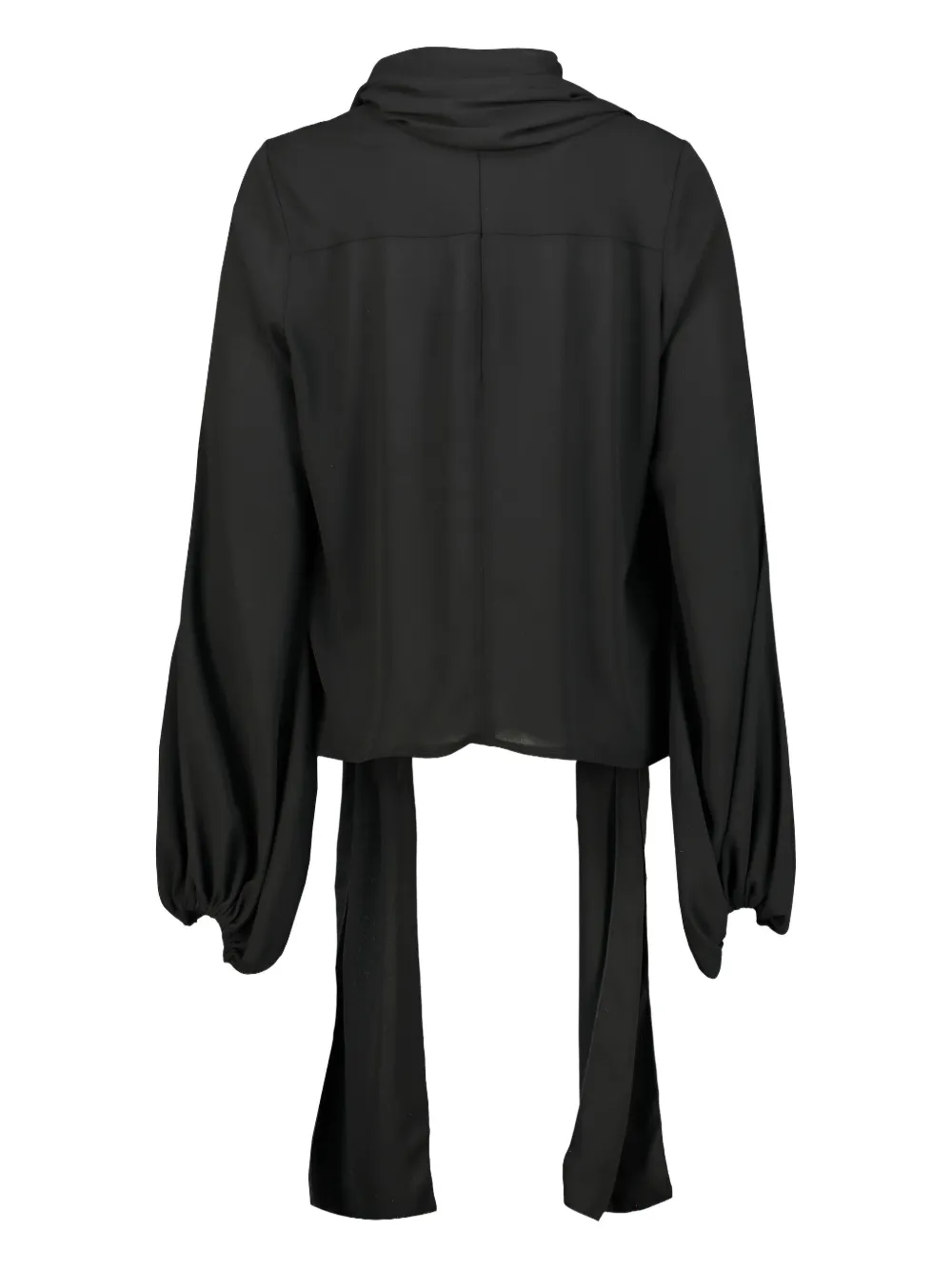 DRHOPE Blouse met sjaalkraag en lange mouwen Zwart