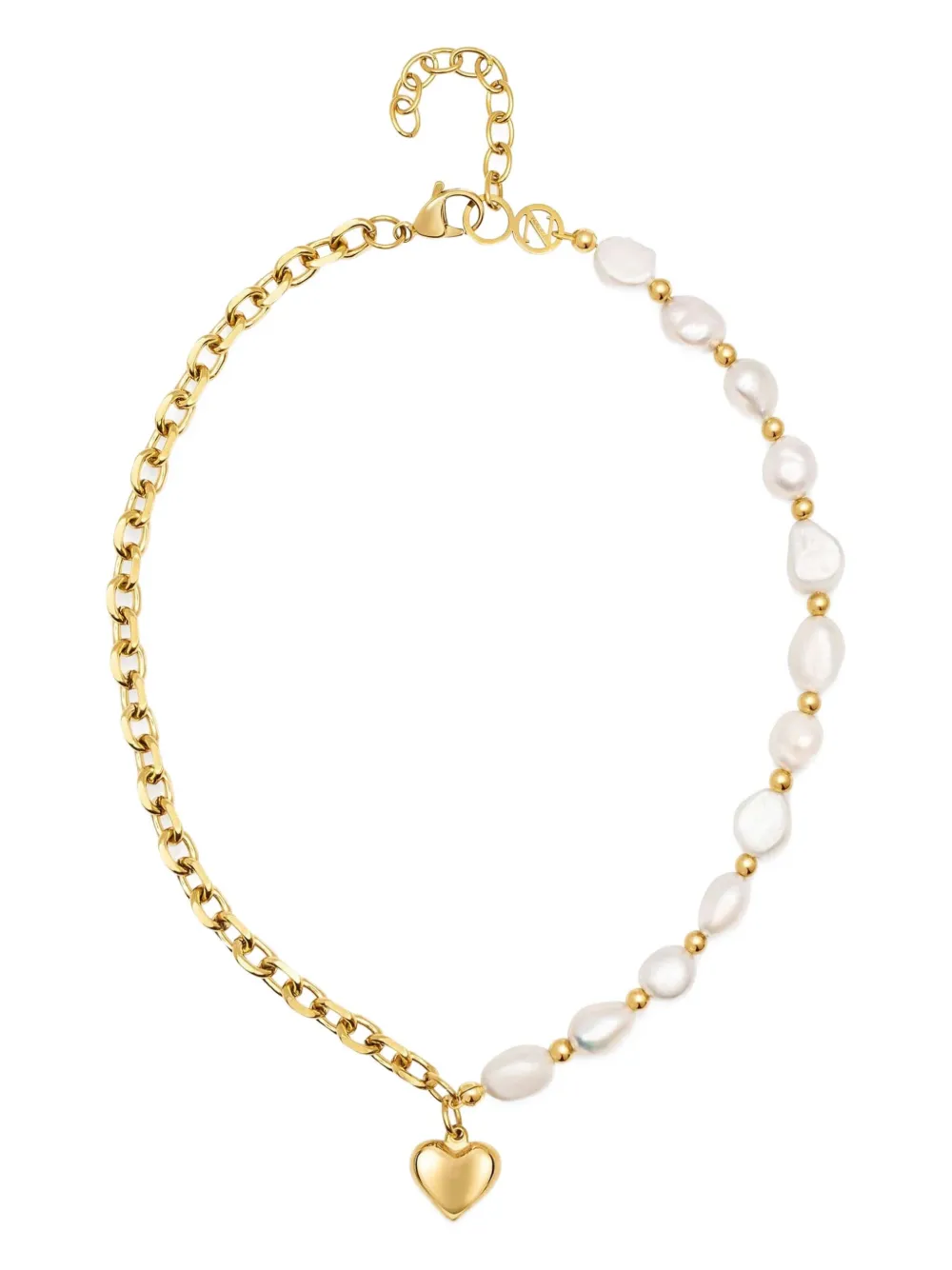 Nialaya Jewelry Baroque Love Heart-pendant Necklaces In Multi