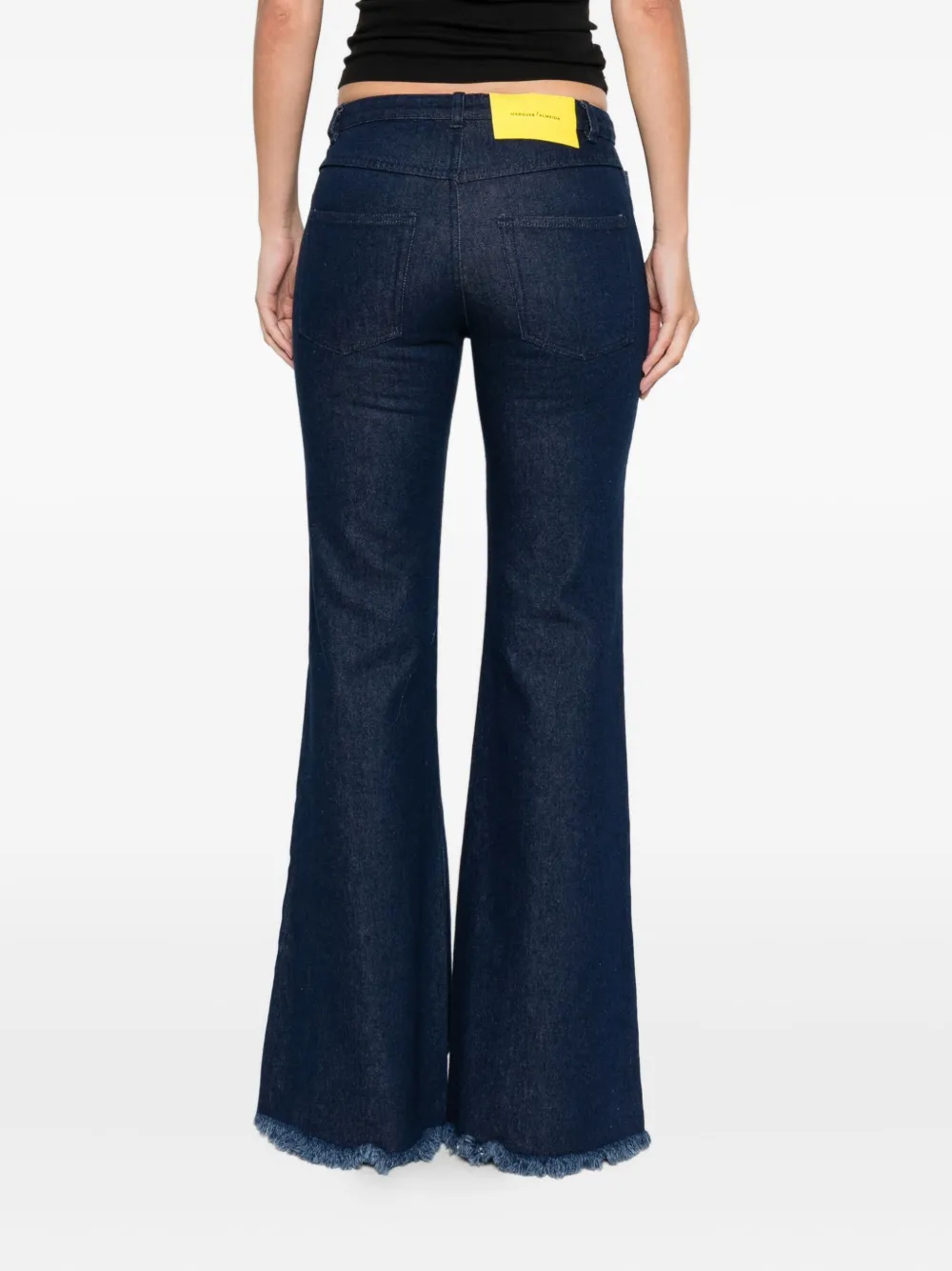 Marques' Almeida Frayed Jeans In Blue