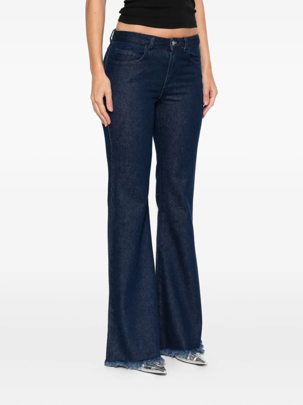 Marques' Almeida Frayed Jeans In Blue