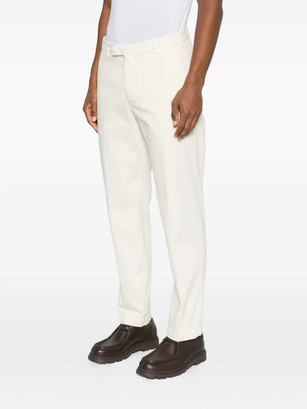 Michael Coal Casual Pants With Belt Loops In Neutral