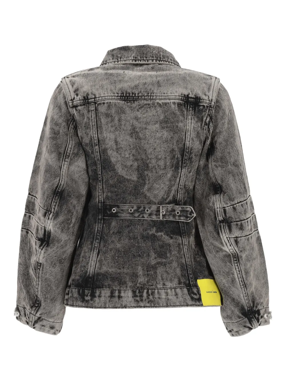 Marques' Almeida Crystal-embellished Denim Jacket In Gray