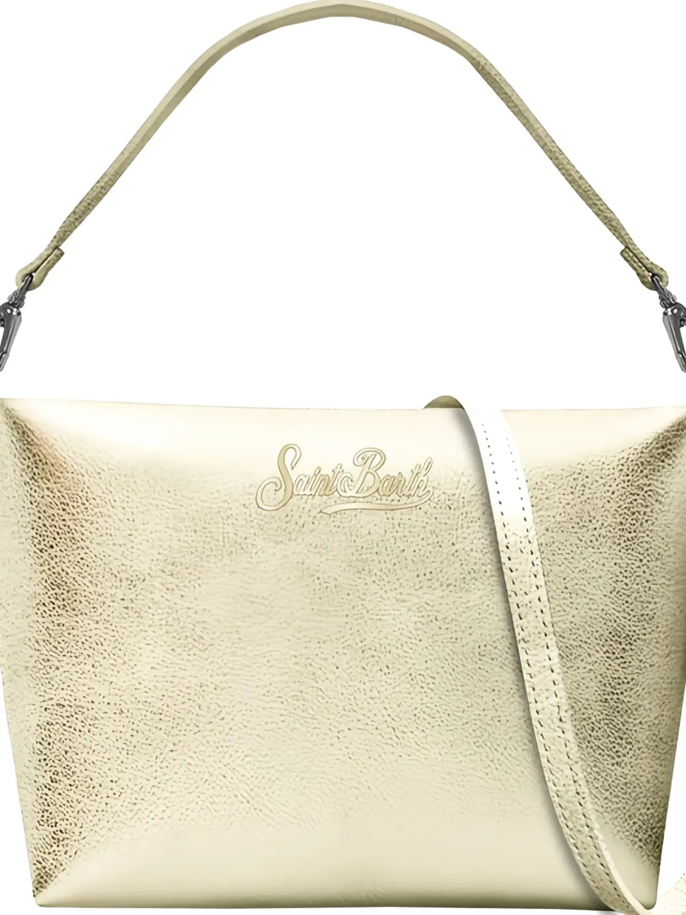 Mc2 Saint Barth Aline Shoulder Logo Strap Shoulder Bag In Gold