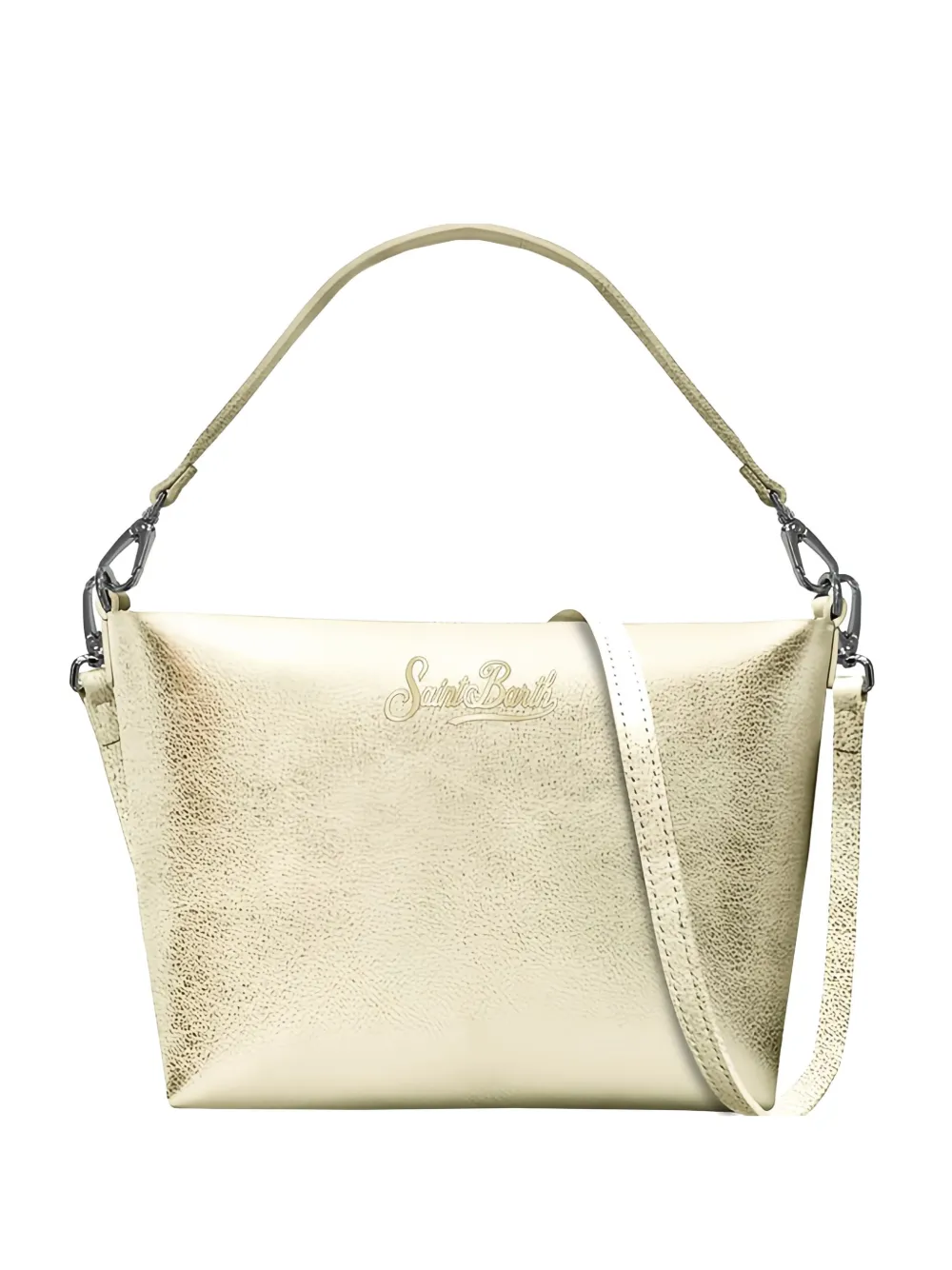 Mc2 Saint Barth Aline Shoulder Logo Strap Shoulder Bag In Gold