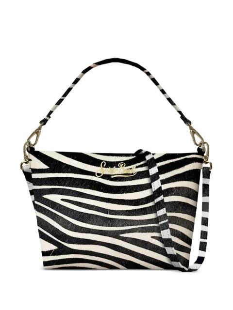MC2 Saint Barth Aline Shoulder zebra print logo shoulder bag