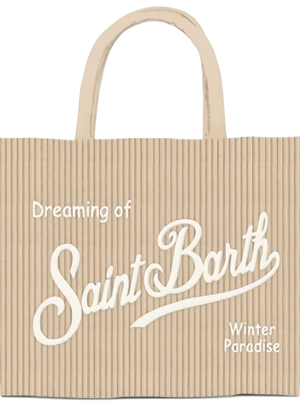 MC2 Saint Barth Colette Corduroy fringed tote bag - Beige