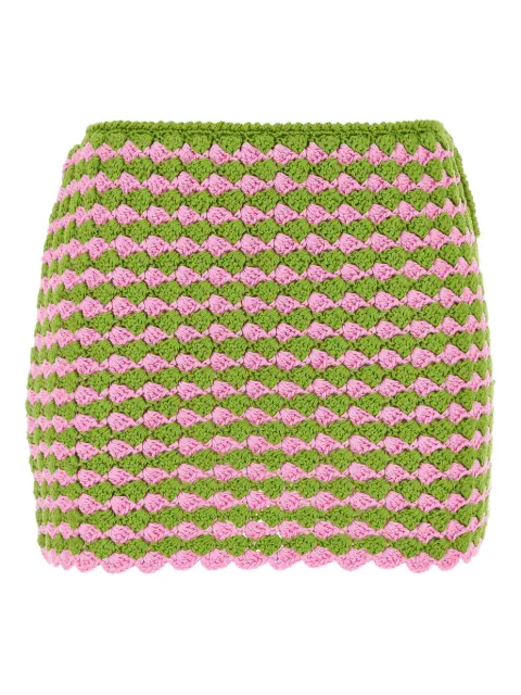 Prada two-toned crochet mini skirt