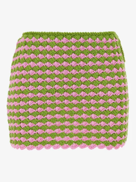 Prada two-toned crochet mini skirt
