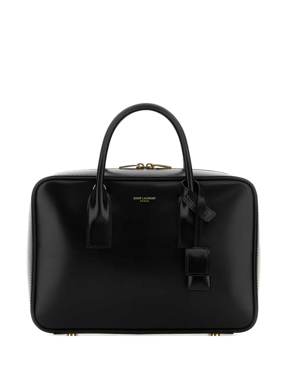 Saint Laurent Sac De Jour Bauletto Leather Tote Bag In Black