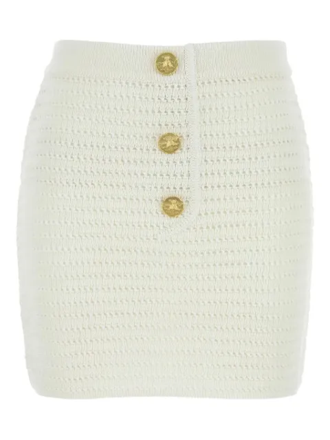 Le Kasha falda corta de crochet con botones