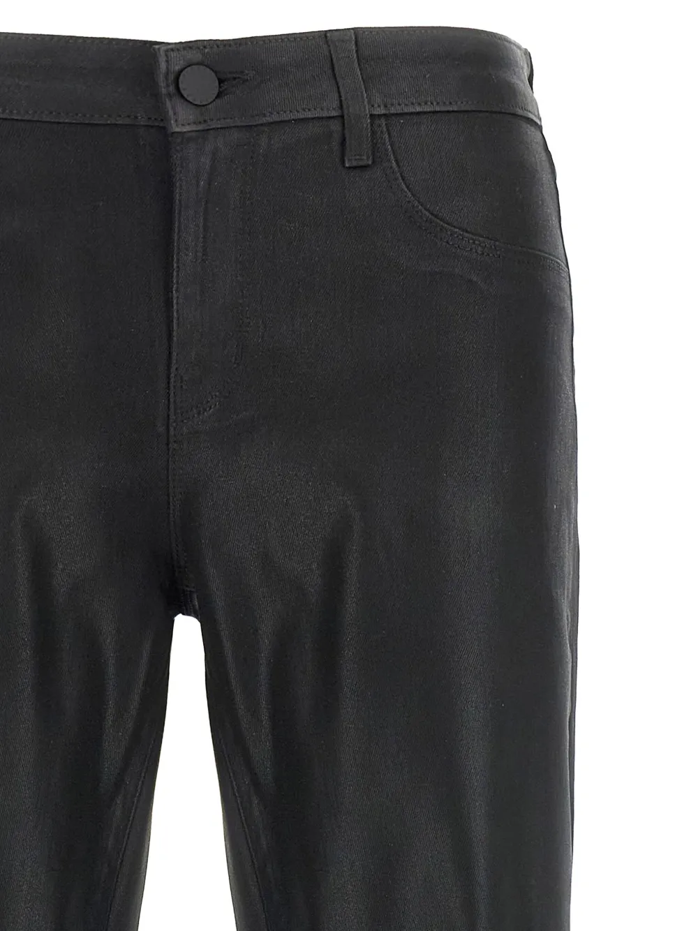  L'agence Sneeki Coated Flared Jeans - Black 