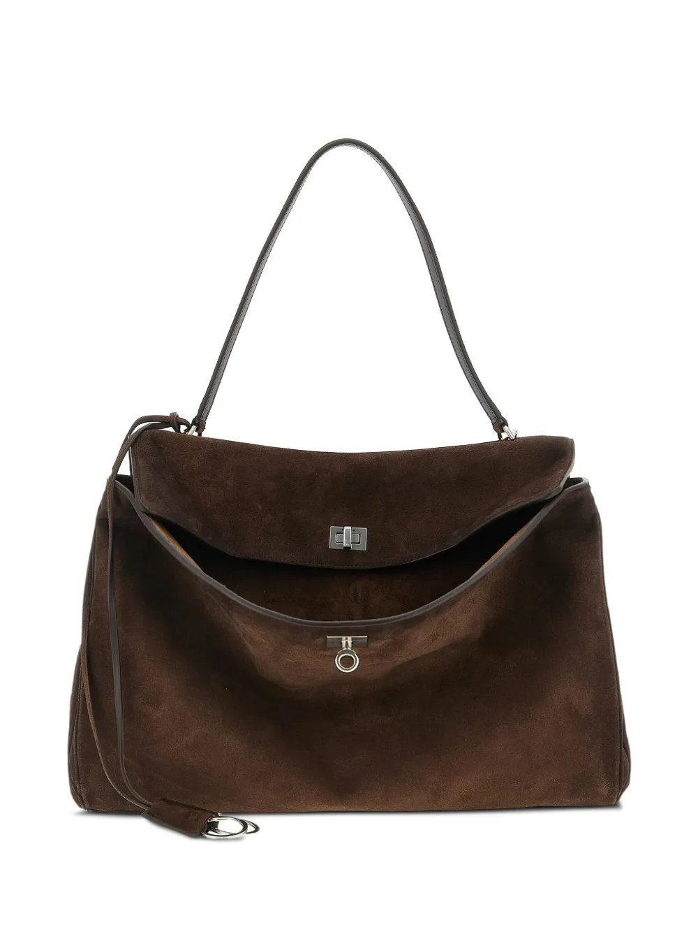 Balenciaga grand cabas Rodeo en daim | marron | Image 1
