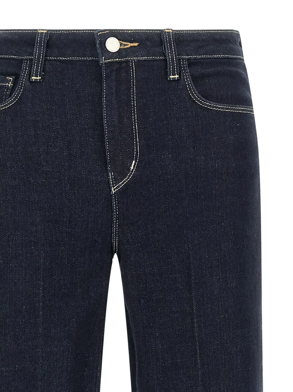 L'Agence Selma jeans met contrasterende stiksels Blauw