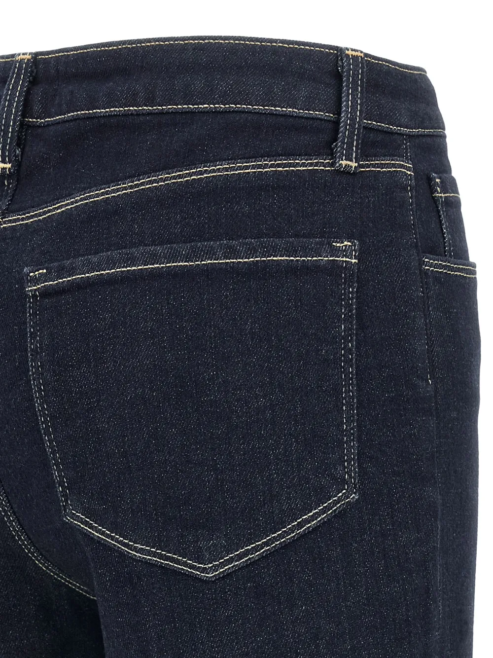 L'Agence Selma jeans met contrasterende stiksels Blauw