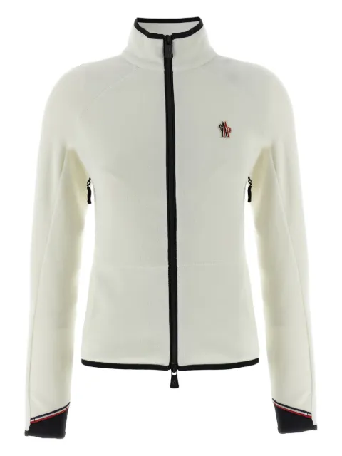 Moncler logo-patch zip fleece sweatshirt