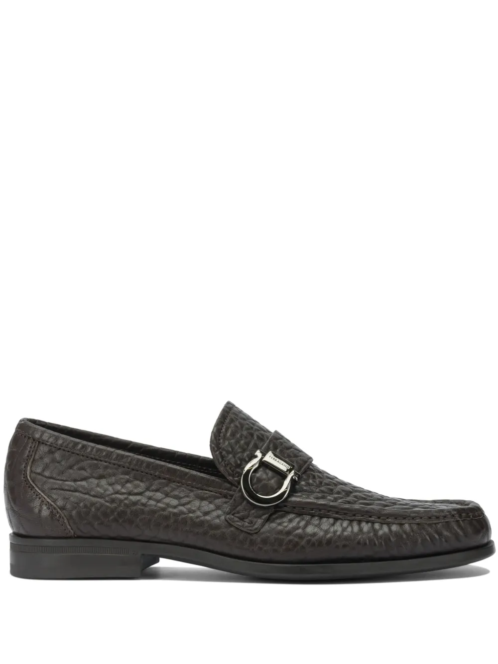 Ferragamo textured buckle loafers | Brown | Image 1