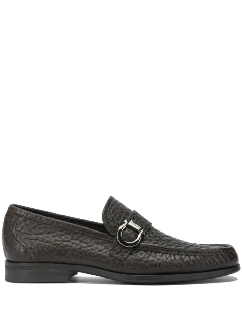 Ferragamo textured buckle loafers