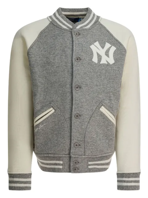 Polo Ralph Lauren x New York Yankees appliqués buttoned bomber jacket
