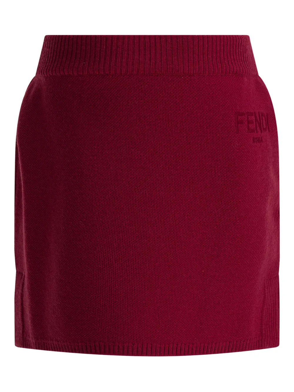 Fendi Kids ribbed-waistband skirt - Rosso