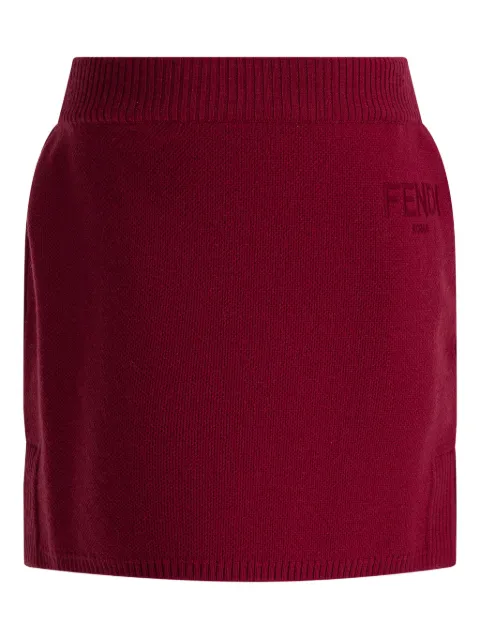 Fendi Kids ribbed-waistband skirt