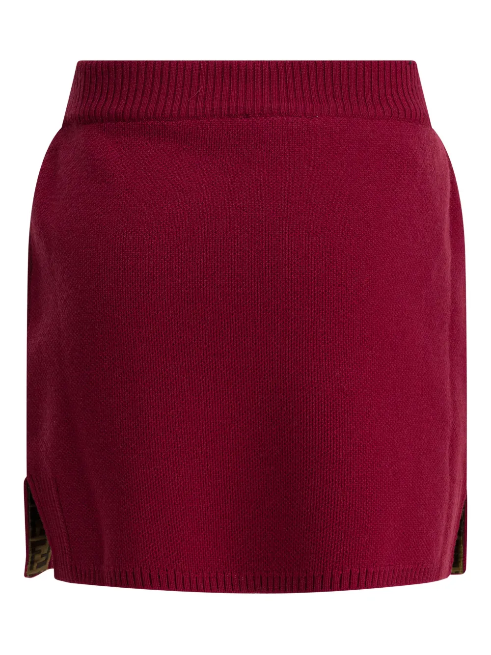 Fendi Kids Rok met geribbelde tailleband Rood