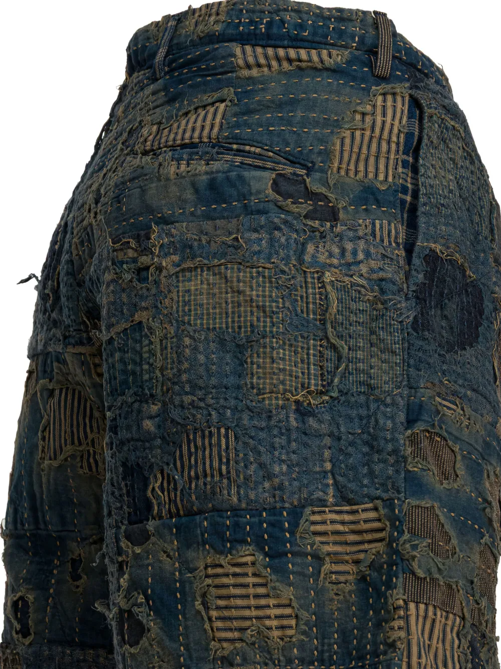 KAPITAL Shorts met patchwork Blauw