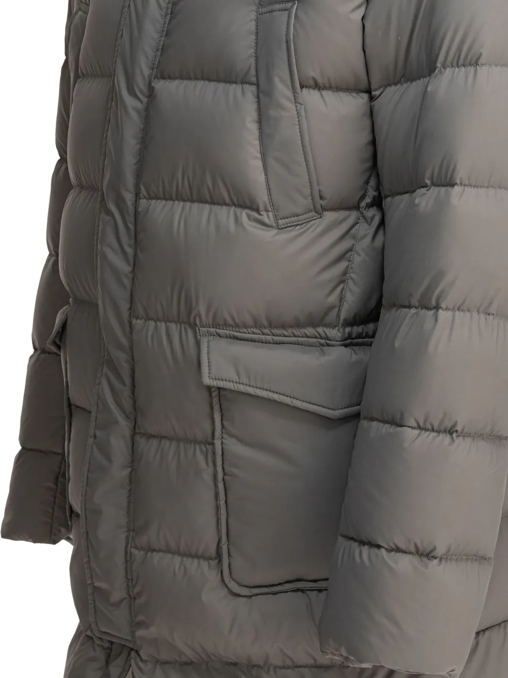 Herno Hooded Coat In Gray