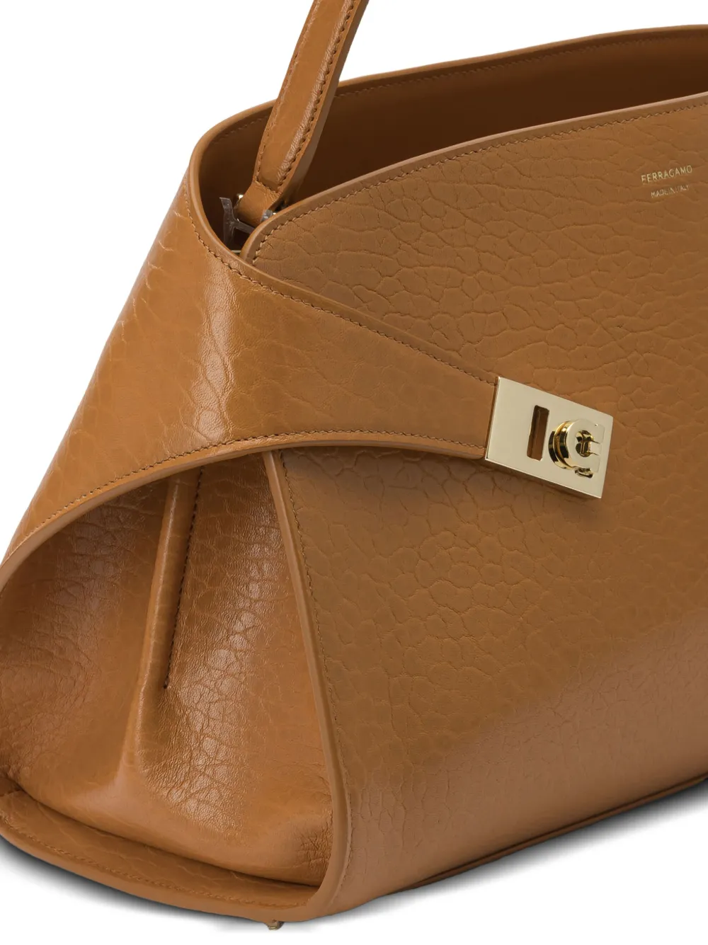 Ferragamo Hug leren shopper Bruin