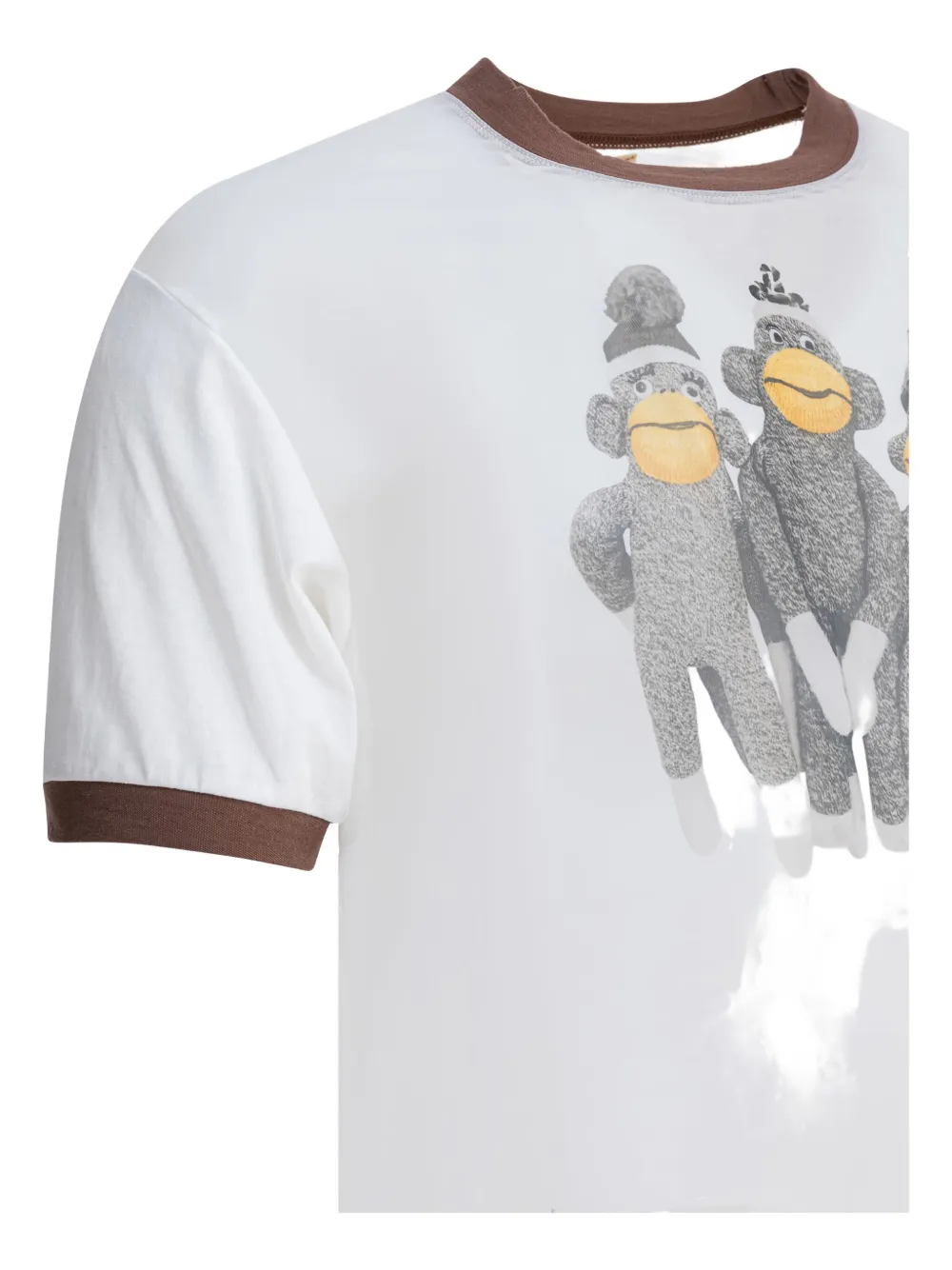 KAPITAL monkey-print T-shirt - Bianco