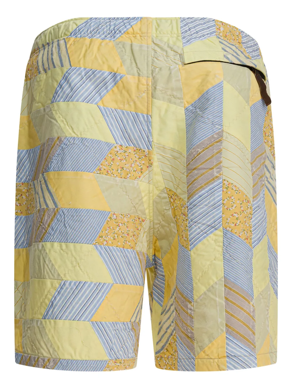 KAPITAL Shorts met patchwork - Geel