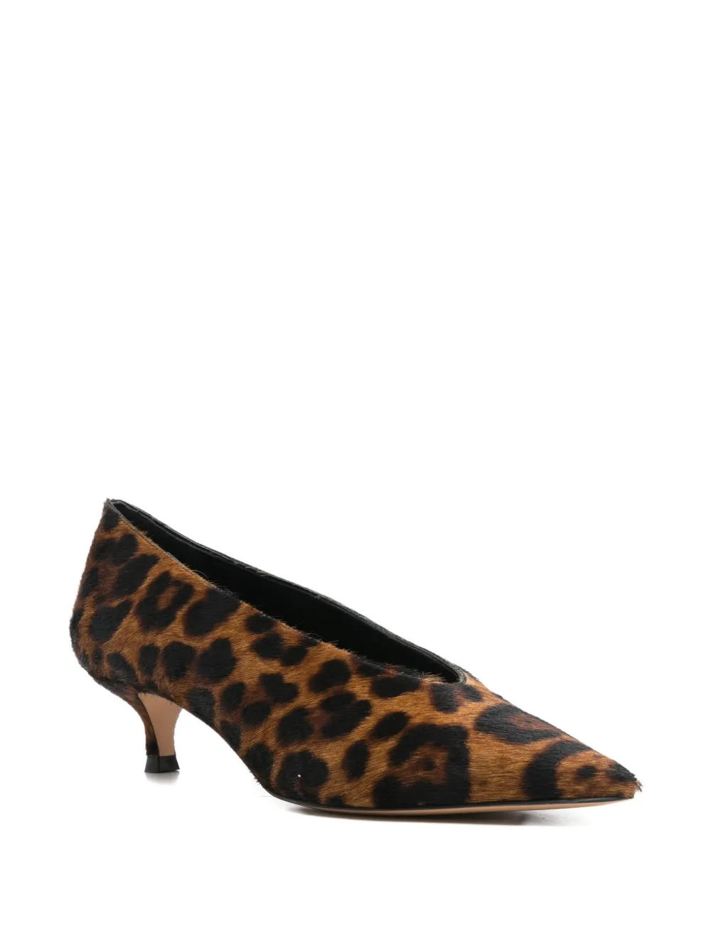 Le Monde Beryl 40mm Babouche Pointed Toe Pumps In Animal Print