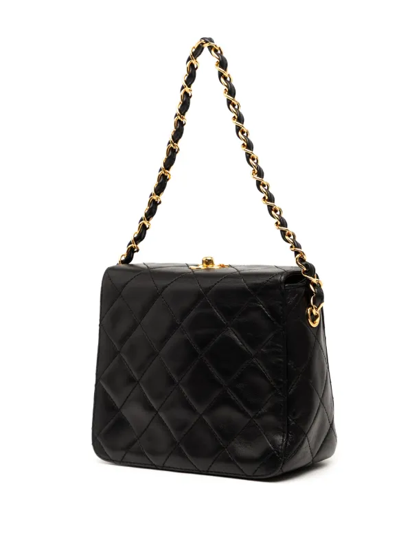 CHANEL Pre-Owned 1996-1997 CC Quilted Lambskin Turnlock Handbag