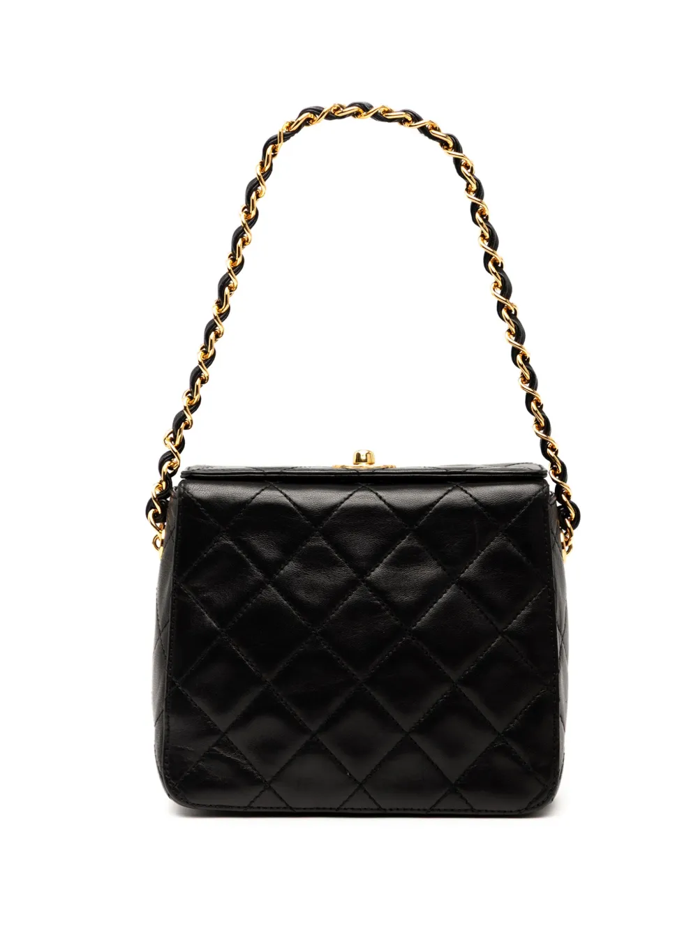 CHANEL Pre-Owned 1996-1997 CC Quilted Lambskin Turnlock handbag - Nero