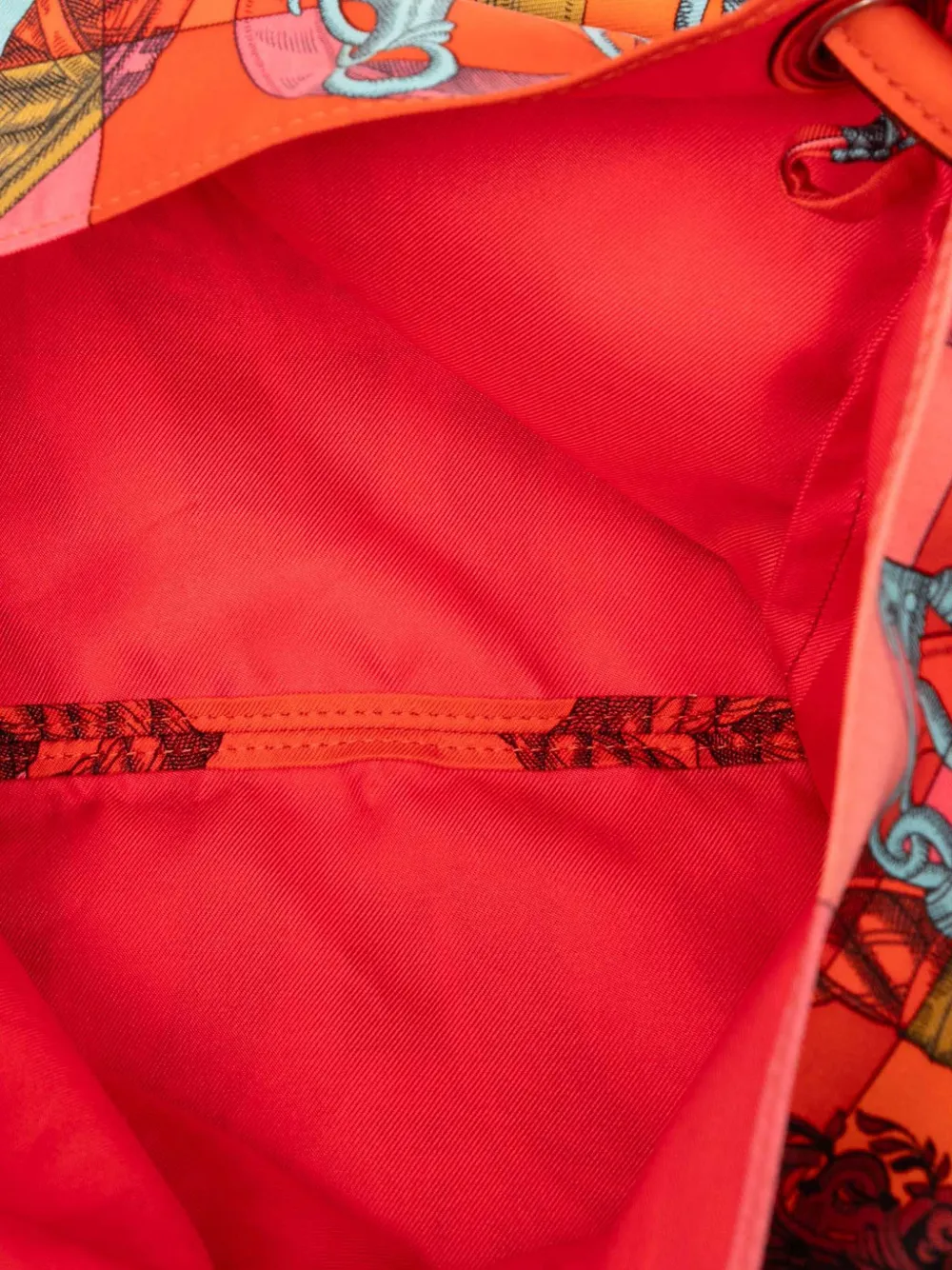 Pre-owned Hermes 2016 Silk And Barenia Della Cavalleria Silky City 33 Crossbody Bag In Multi