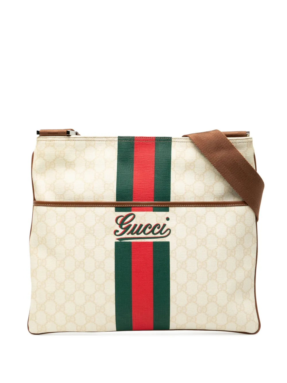 Gucci Pre-Owned 2000-2015 GGスプリーム ウェブ ショルダーバッグ - ホワイト