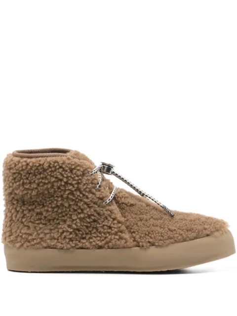 Le Monde Beryl 27mm shearling lace-up ankle boots