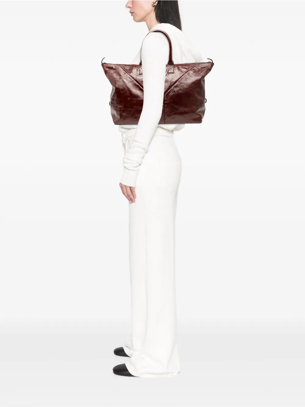 Saint Laurent Pre-Owned 2000-2012 Medium Textured Patent Easy Y tote bag | プレオウンド | Image 2