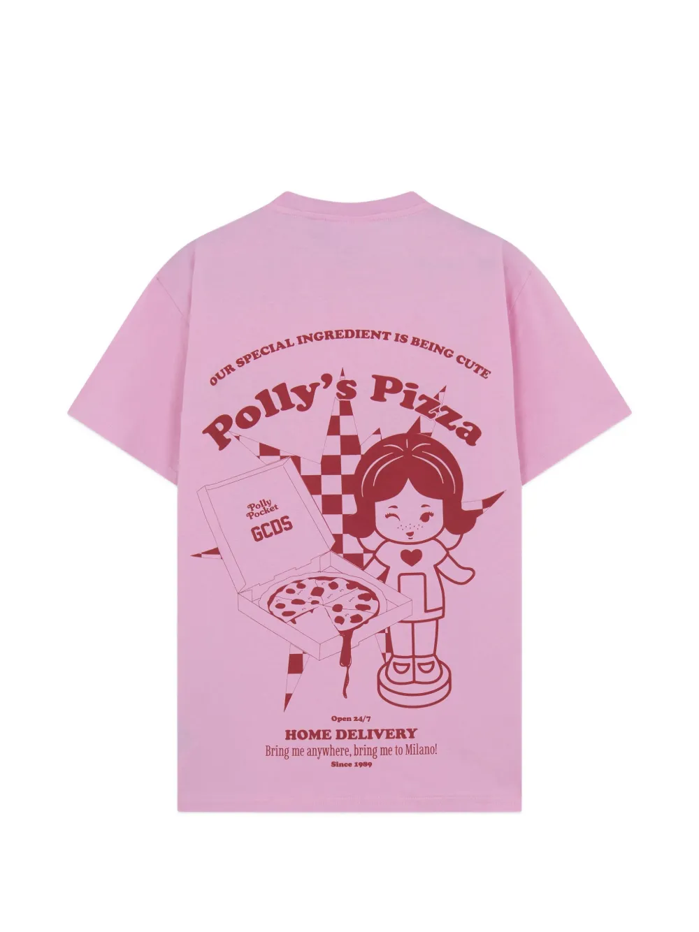 GCDS x Polly Pocket T-shirt met grafische print Roze